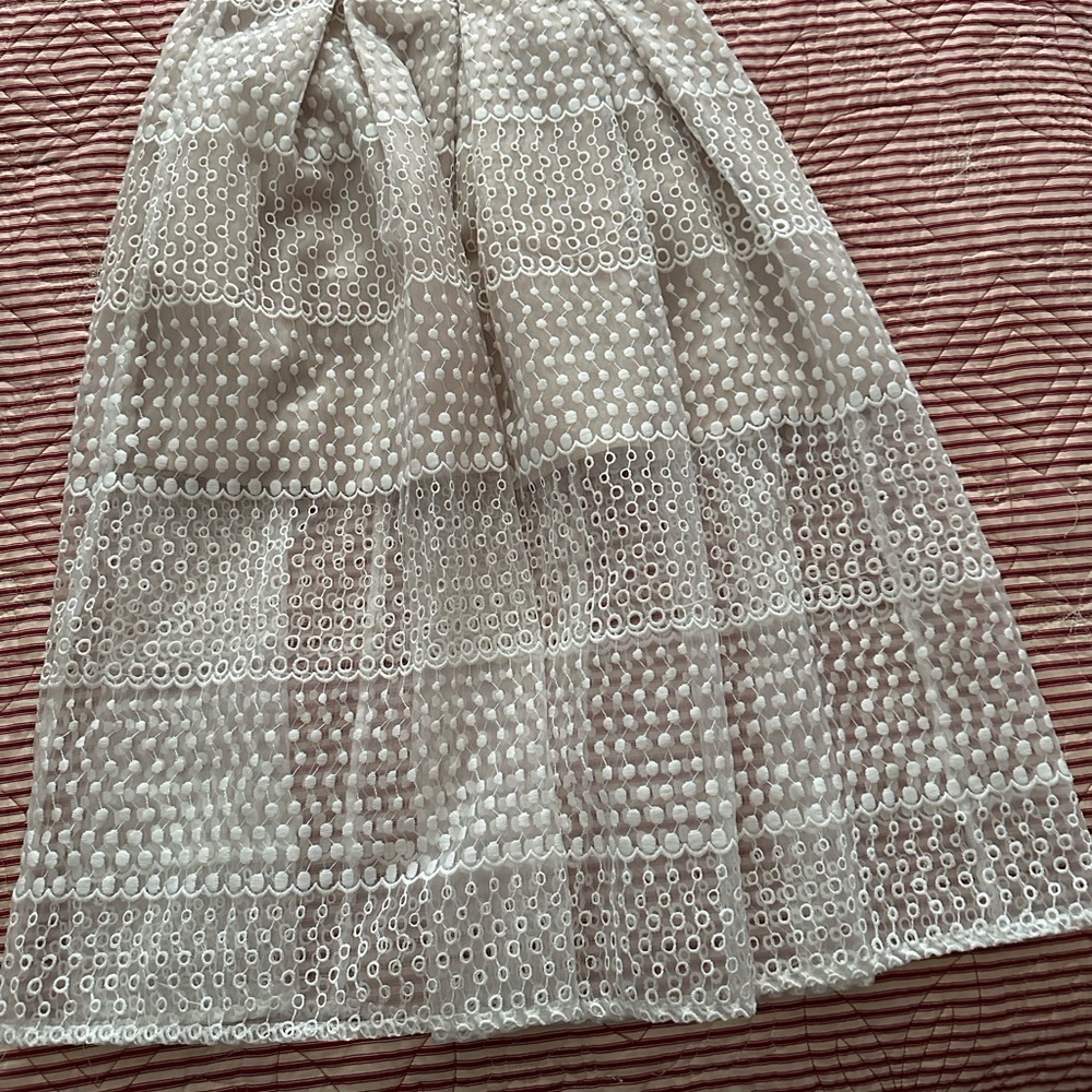 Gianna Bini Elegant Cream Lace Skirt